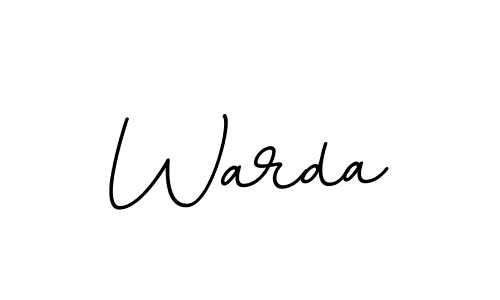 Create a beautiful signature design for name Warda. With this signature (BallpointsItalic-DORy9) fonts, you can make a handwritten signature for free. Warda signature style 11 images and pictures png