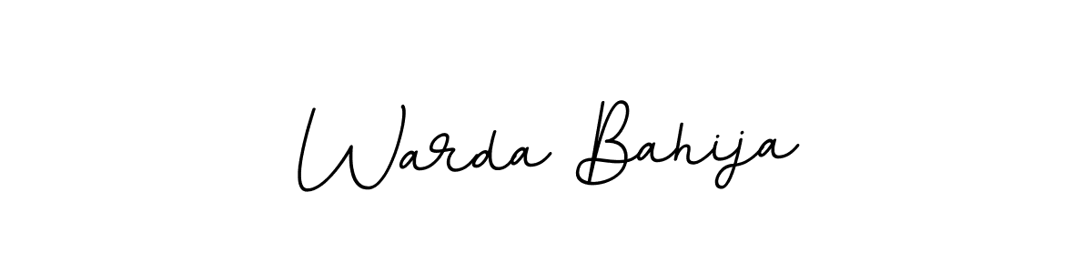 It looks lik you need a new signature style for name Warda Bahija. Design unique handwritten (BallpointsItalic-DORy9) signature with our free signature maker in just a few clicks. Warda Bahija signature style 11 images and pictures png