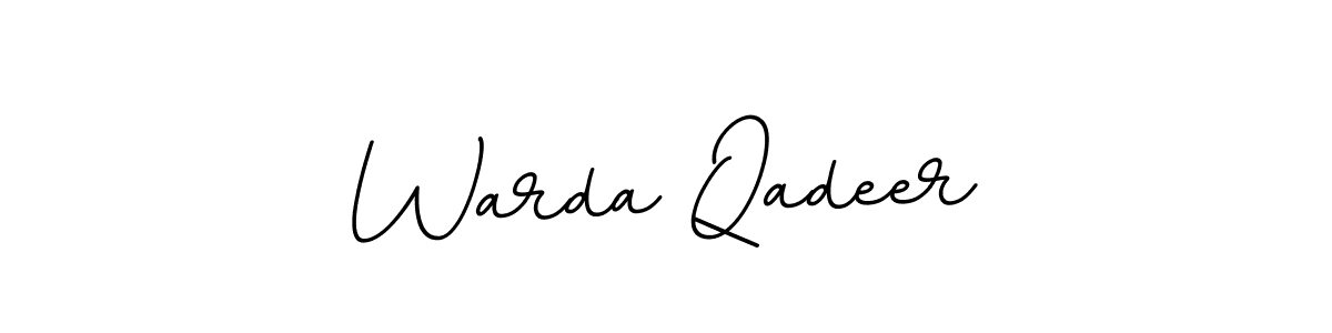 You should practise on your own different ways (BallpointsItalic-DORy9) to write your name (Warda Qadeer) in signature. don't let someone else do it for you. Warda Qadeer signature style 11 images and pictures png