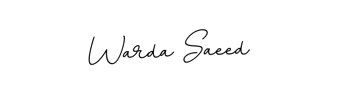 Warda Saeed stylish signature style. Best Handwritten Sign (BallpointsItalic-DORy9) for my name. Handwritten Signature Collection Ideas for my name Warda Saeed. Warda Saeed signature style 11 images and pictures png
