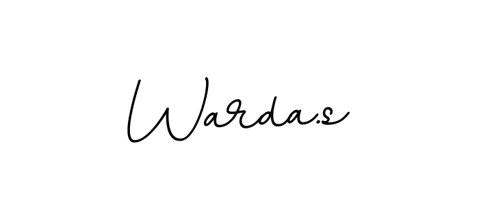How to make Warda.s name signature. Use BallpointsItalic-DORy9 style for creating short signs online. This is the latest handwritten sign. Warda.s signature style 11 images and pictures png