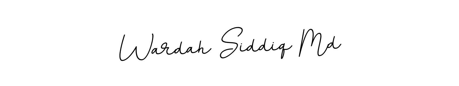 Make a beautiful signature design for name Wardah Siddiq Md. With this signature (BallpointsItalic-DORy9) style, you can create a handwritten signature for free. Wardah Siddiq Md signature style 11 images and pictures png