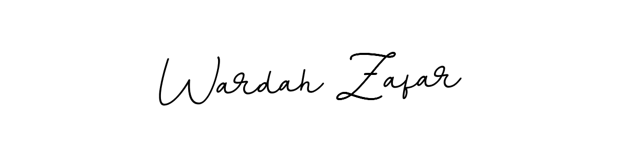 Create a beautiful signature design for name Wardah Zafar. With this signature (BallpointsItalic-DORy9) fonts, you can make a handwritten signature for free. Wardah Zafar signature style 11 images and pictures png