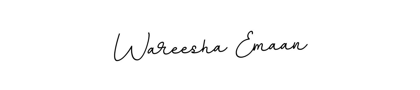 How to make Wareesha Emaan signature? BallpointsItalic-DORy9 is a professional autograph style. Create handwritten signature for Wareesha Emaan name. Wareesha Emaan signature style 11 images and pictures png