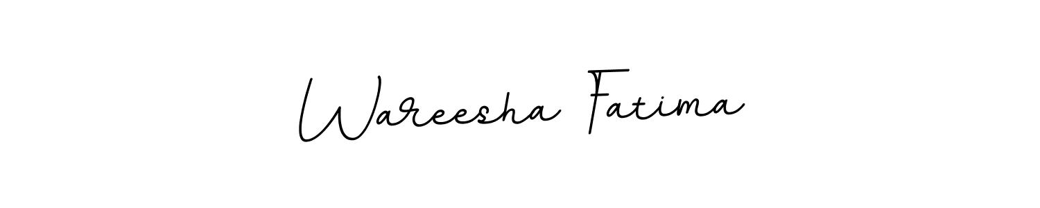 Design your own signature with our free online signature maker. With this signature software, you can create a handwritten (BallpointsItalic-DORy9) signature for name Wareesha Fatima. Wareesha Fatima signature style 11 images and pictures png