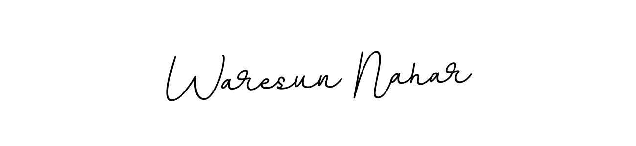 Similarly BallpointsItalic-DORy9 is the best handwritten signature design. Signature creator online .You can use it as an online autograph creator for name Waresun Nahar. Waresun Nahar signature style 11 images and pictures png