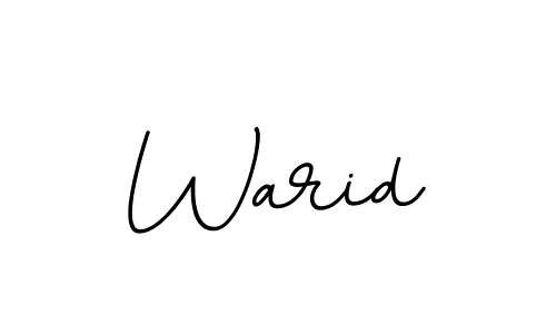 How to make Warid name signature. Use BallpointsItalic-DORy9 style for creating short signs online. This is the latest handwritten sign. Warid signature style 11 images and pictures png