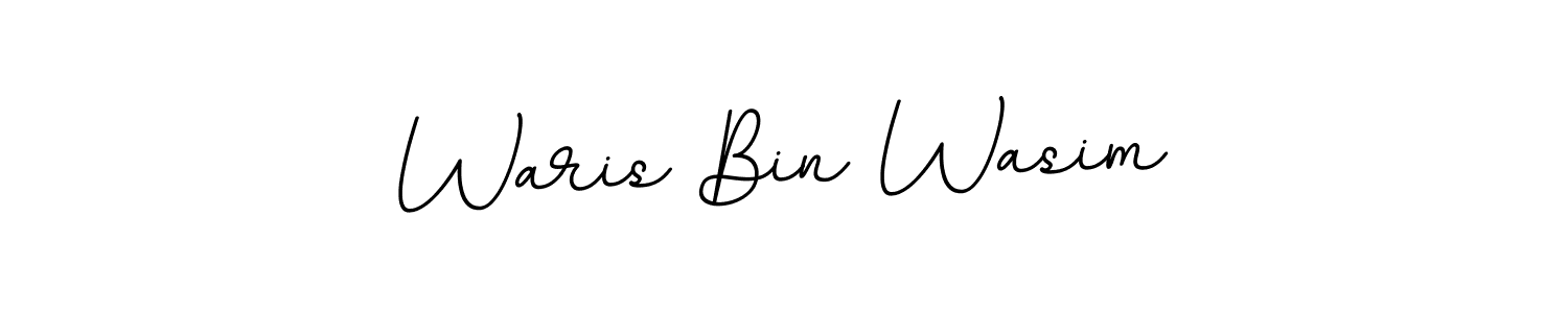 The best way (BallpointsItalic-DORy9) to make a short signature is to pick only two or three words in your name. The name Waris Bin Wasim include a total of six letters. For converting this name. Waris Bin Wasim signature style 11 images and pictures png