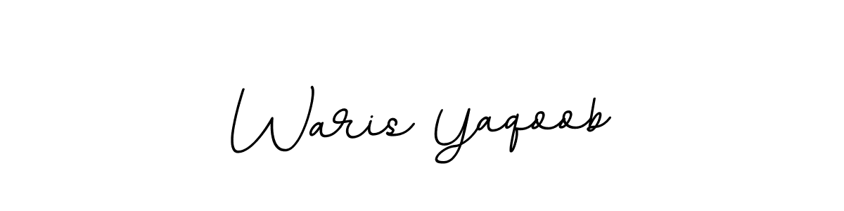 Create a beautiful signature design for name Waris Yaqoob. With this signature (BallpointsItalic-DORy9) fonts, you can make a handwritten signature for free. Waris Yaqoob signature style 11 images and pictures png