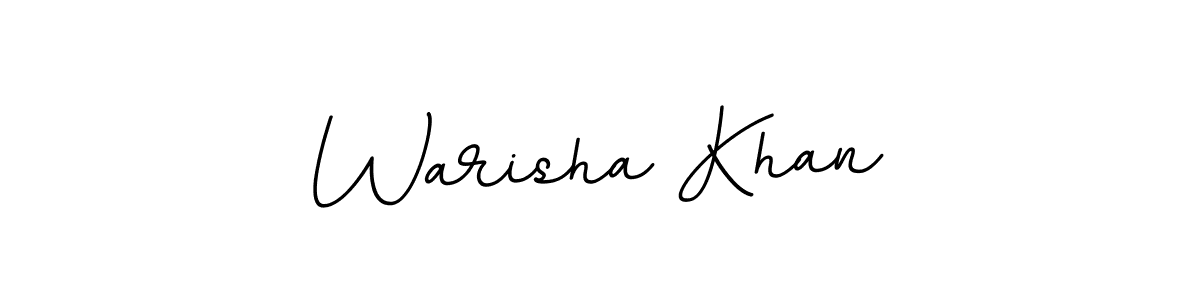 Make a beautiful signature design for name Warisha Khan. With this signature (BallpointsItalic-DORy9) style, you can create a handwritten signature for free. Warisha Khan signature style 11 images and pictures png