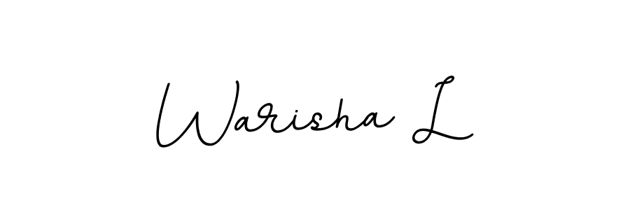 Create a beautiful signature design for name Warisha L. With this signature (BallpointsItalic-DORy9) fonts, you can make a handwritten signature for free. Warisha L signature style 11 images and pictures png