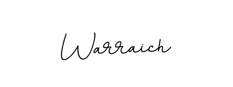 How to make Warraich name signature. Use BallpointsItalic-DORy9 style for creating short signs online. This is the latest handwritten sign. Warraich signature style 11 images and pictures png