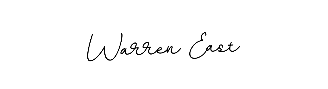 How to make Warren East name signature. Use BallpointsItalic-DORy9 style for creating short signs online. This is the latest handwritten sign. Warren East signature style 11 images and pictures png