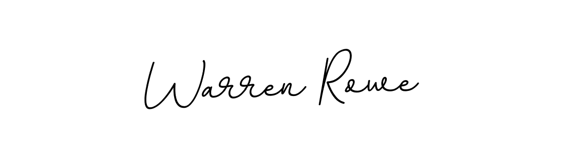 How to make Warren Rowe name signature. Use BallpointsItalic-DORy9 style for creating short signs online. This is the latest handwritten sign. Warren Rowe signature style 11 images and pictures png