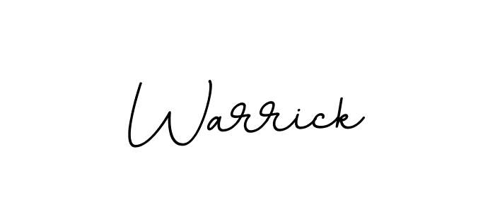 How to make Warrick name signature. Use BallpointsItalic-DORy9 style for creating short signs online. This is the latest handwritten sign. Warrick signature style 11 images and pictures png