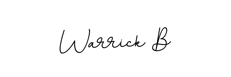 You should practise on your own different ways (BallpointsItalic-DORy9) to write your name (Warrick B) in signature. don't let someone else do it for you. Warrick B signature style 11 images and pictures png