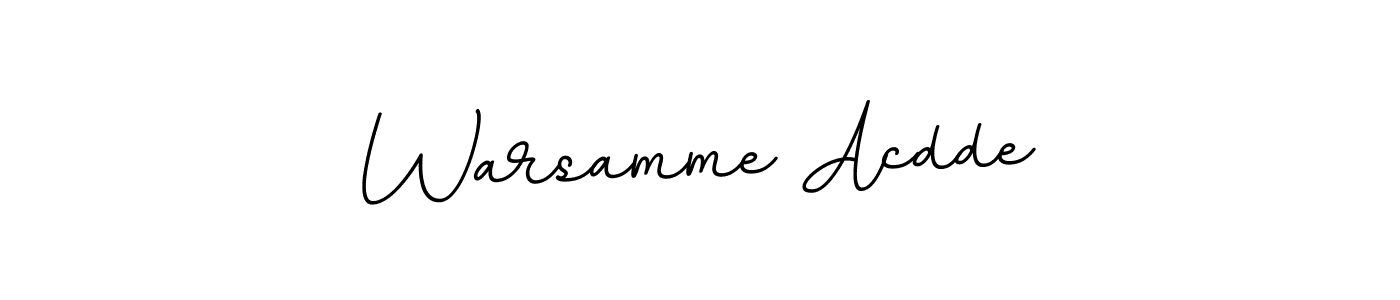 Design your own signature with our free online signature maker. With this signature software, you can create a handwritten (BallpointsItalic-DORy9) signature for name Warsamme Acdde. Warsamme Acdde signature style 11 images and pictures png