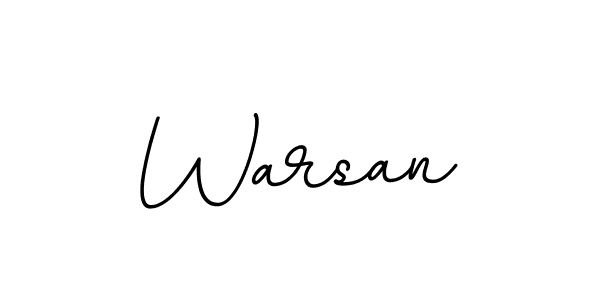 Create a beautiful signature design for name Warsan. With this signature (BallpointsItalic-DORy9) fonts, you can make a handwritten signature for free. Warsan signature style 11 images and pictures png