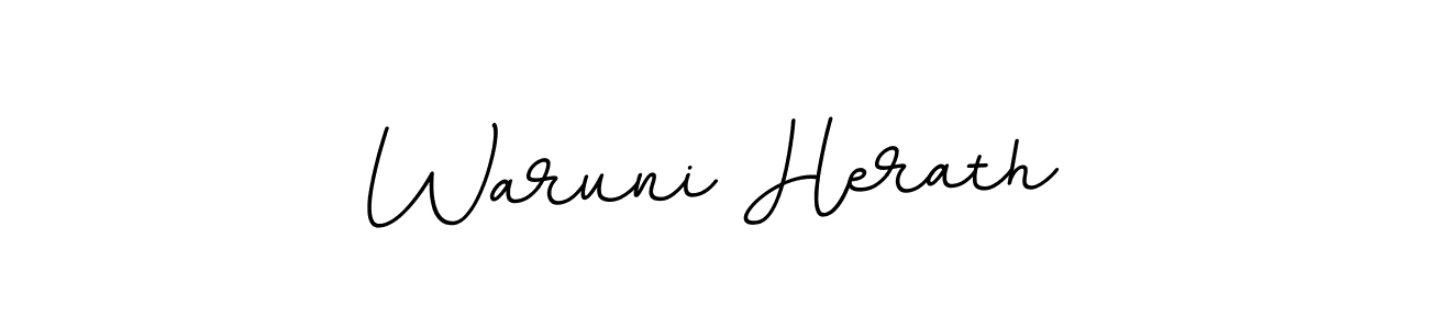 Use a signature maker to create a handwritten signature online. With this signature software, you can design (BallpointsItalic-DORy9) your own signature for name Waruni Herath. Waruni Herath signature style 11 images and pictures png