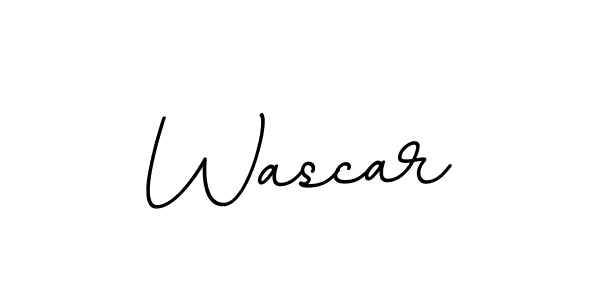 How to make Wascar name signature. Use BallpointsItalic-DORy9 style for creating short signs online. This is the latest handwritten sign. Wascar signature style 11 images and pictures png