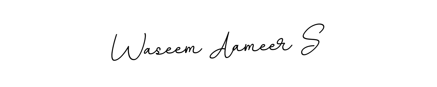 You should practise on your own different ways (BallpointsItalic-DORy9) to write your name (Waseem Aameer S) in signature. don't let someone else do it for you. Waseem Aameer S signature style 11 images and pictures png