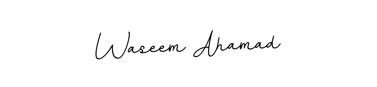 Make a beautiful signature design for name Waseem Ahamad. With this signature (BallpointsItalic-DORy9) style, you can create a handwritten signature for free. Waseem Ahamad signature style 11 images and pictures png