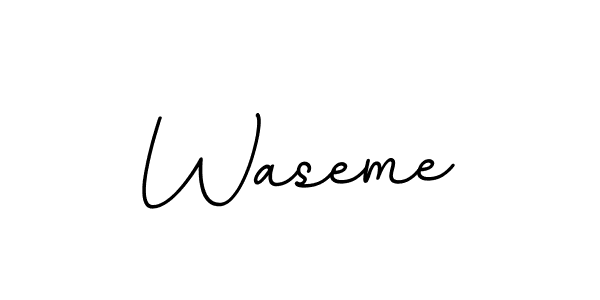 Design your own signature with our free online signature maker. With this signature software, you can create a handwritten (BallpointsItalic-DORy9) signature for name Waseme. Waseme signature style 11 images and pictures png