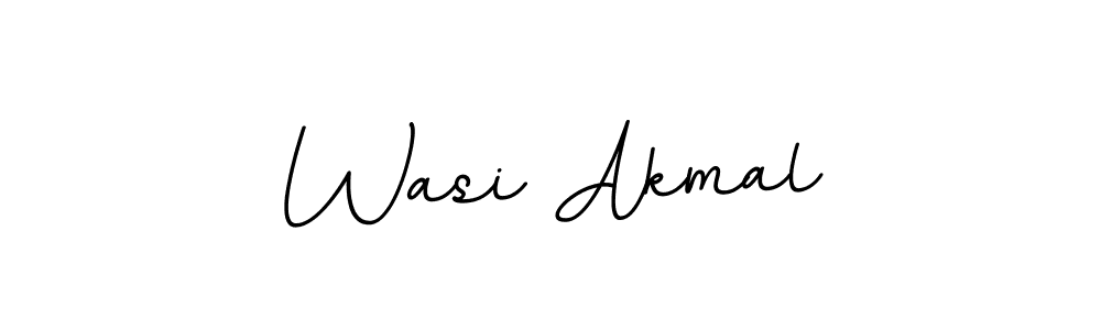 Design your own signature with our free online signature maker. With this signature software, you can create a handwritten (BallpointsItalic-DORy9) signature for name Wasi Akmal. Wasi Akmal signature style 11 images and pictures png