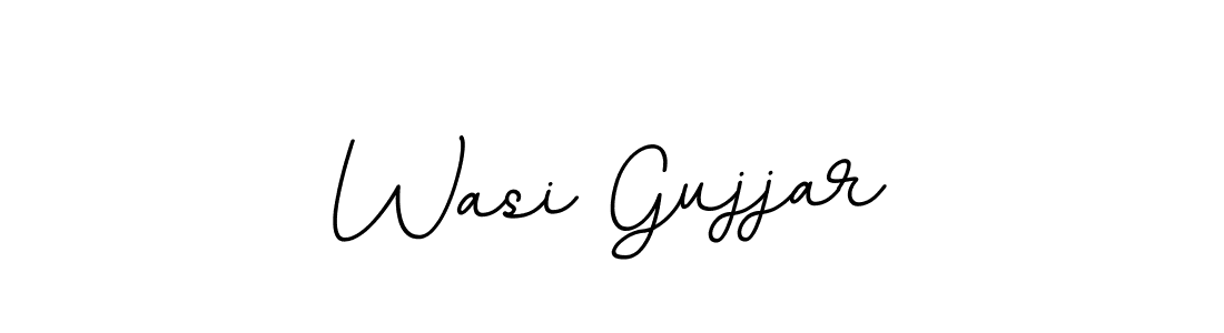 Make a beautiful signature design for name Wasi Gujjar. With this signature (BallpointsItalic-DORy9) style, you can create a handwritten signature for free. Wasi Gujjar signature style 11 images and pictures png