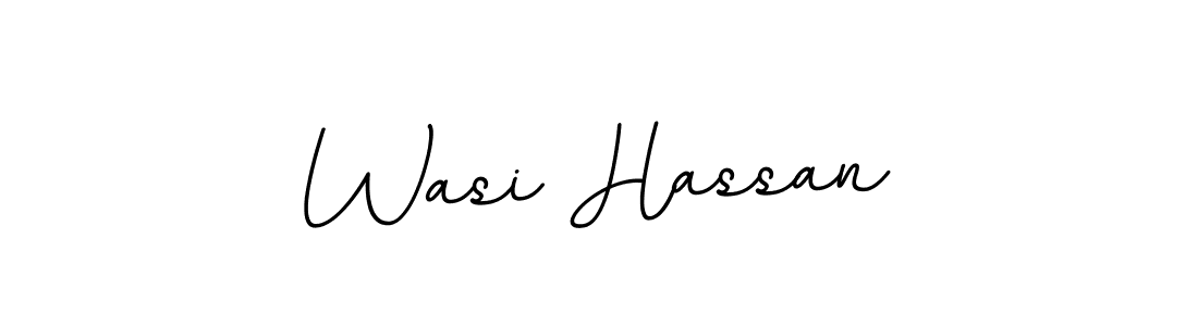 Use a signature maker to create a handwritten signature online. With this signature software, you can design (BallpointsItalic-DORy9) your own signature for name Wasi Hassan. Wasi Hassan signature style 11 images and pictures png