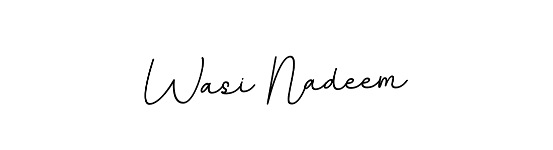 The best way (BallpointsItalic-DORy9) to make a short signature is to pick only two or three words in your name. The name Wasi Nadeem include a total of six letters. For converting this name. Wasi Nadeem signature style 11 images and pictures png