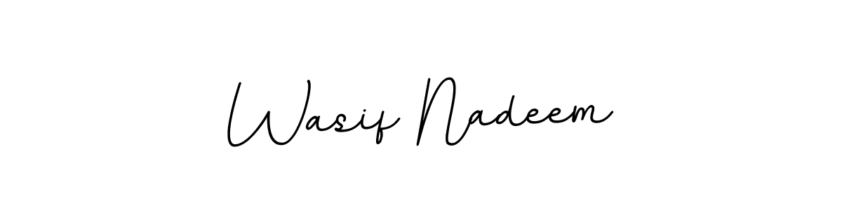 Design your own signature with our free online signature maker. With this signature software, you can create a handwritten (BallpointsItalic-DORy9) signature for name Wasif Nadeem. Wasif Nadeem signature style 11 images and pictures png