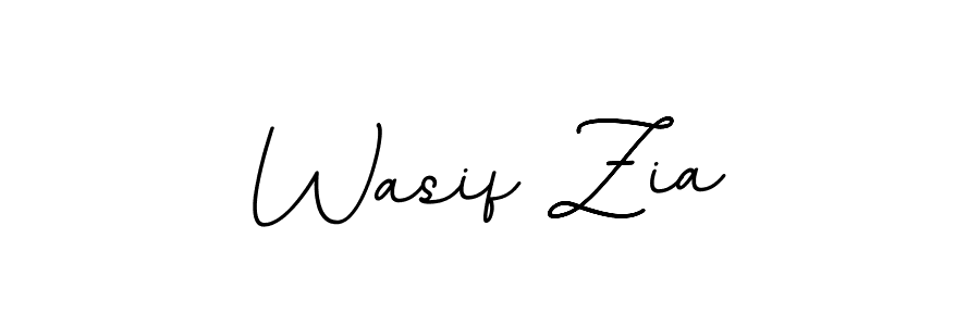 Create a beautiful signature design for name Wasif Zia. With this signature (BallpointsItalic-DORy9) fonts, you can make a handwritten signature for free. Wasif Zia signature style 11 images and pictures png