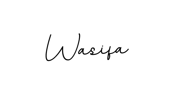 How to make Wasifa name signature. Use BallpointsItalic-DORy9 style for creating short signs online. This is the latest handwritten sign. Wasifa signature style 11 images and pictures png