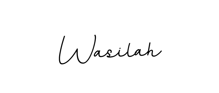This is the best signature style for the Wasilah name. Also you like these signature font (BallpointsItalic-DORy9). Mix name signature. Wasilah signature style 11 images and pictures png