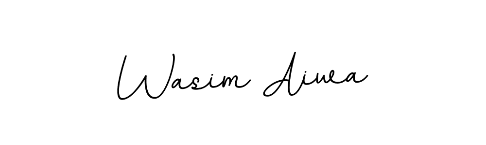 You should practise on your own different ways (BallpointsItalic-DORy9) to write your name (Wasim Aiwa) in signature. don't let someone else do it for you. Wasim Aiwa signature style 11 images and pictures png