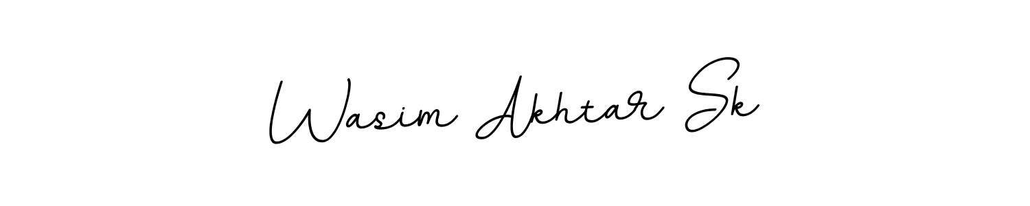 Design your own signature with our free online signature maker. With this signature software, you can create a handwritten (BallpointsItalic-DORy9) signature for name Wasim Akhtar Sk. Wasim Akhtar Sk signature style 11 images and pictures png