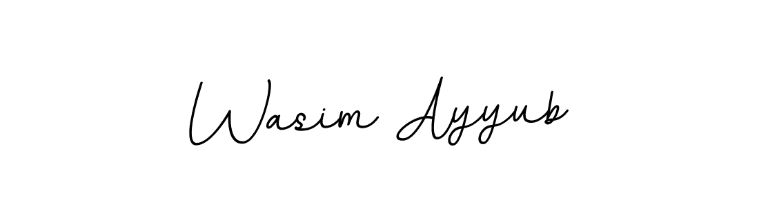 Create a beautiful signature design for name Wasim Ayyub. With this signature (BallpointsItalic-DORy9) fonts, you can make a handwritten signature for free. Wasim Ayyub signature style 11 images and pictures png