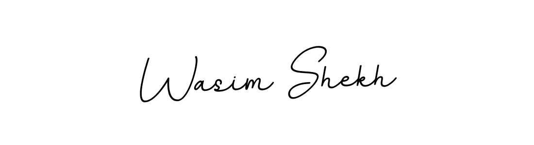 Make a beautiful signature design for name Wasim Shekh. With this signature (BallpointsItalic-DORy9) style, you can create a handwritten signature for free. Wasim Shekh signature style 11 images and pictures png