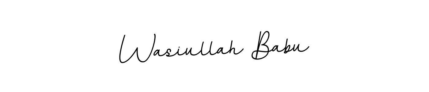 This is the best signature style for the Wasiullah Babu name. Also you like these signature font (BallpointsItalic-DORy9). Mix name signature. Wasiullah Babu signature style 11 images and pictures png