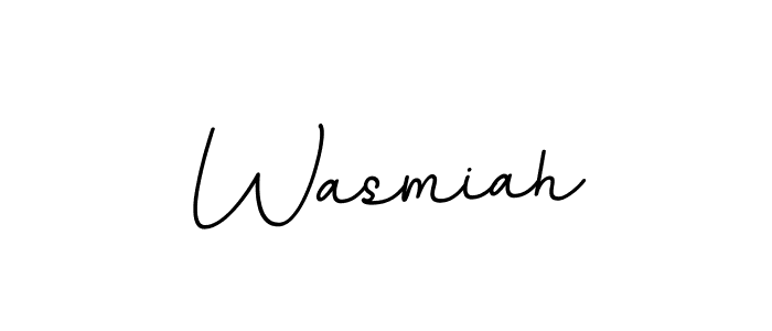Design your own signature with our free online signature maker. With this signature software, you can create a handwritten (BallpointsItalic-DORy9) signature for name Wasmiah. Wasmiah signature style 11 images and pictures png