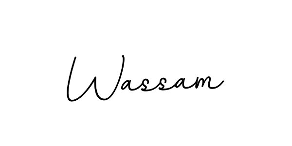 Design your own signature with our free online signature maker. With this signature software, you can create a handwritten (BallpointsItalic-DORy9) signature for name Wassam. Wassam signature style 11 images and pictures png