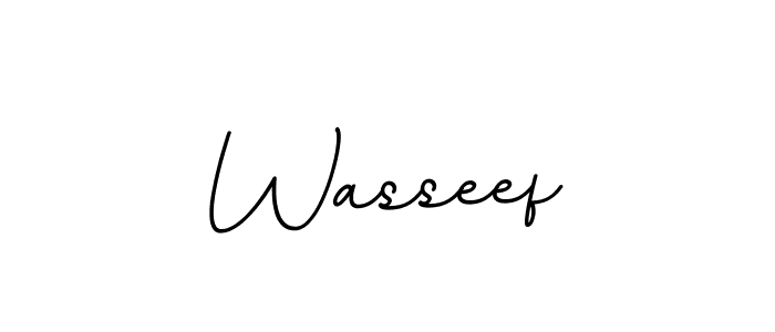 Use a signature maker to create a handwritten signature online. With this signature software, you can design (BallpointsItalic-DORy9) your own signature for name Wasseef. Wasseef signature style 11 images and pictures png