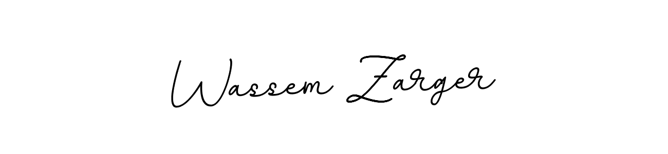 How to make Wassem Zarger name signature. Use BallpointsItalic-DORy9 style for creating short signs online. This is the latest handwritten sign. Wassem Zarger signature style 11 images and pictures png