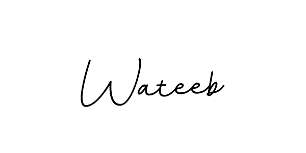 Create a beautiful signature design for name Wateeb. With this signature (BallpointsItalic-DORy9) fonts, you can make a handwritten signature for free. Wateeb signature style 11 images and pictures png