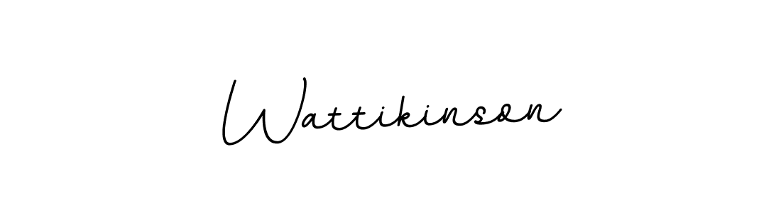 The best way (BallpointsItalic-DORy9) to make a short signature is to pick only two or three words in your name. The name Wattikinson include a total of six letters. For converting this name. Wattikinson signature style 11 images and pictures png