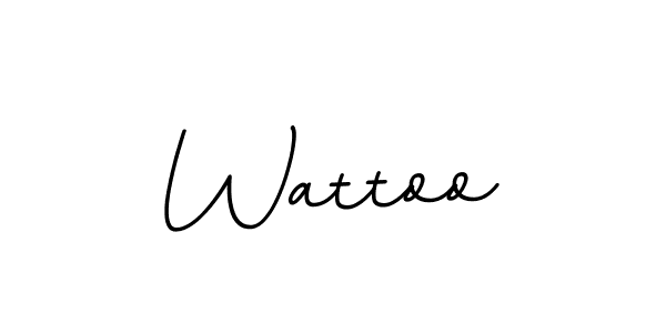 Make a beautiful signature design for name Wattoo. With this signature (BallpointsItalic-DORy9) style, you can create a handwritten signature for free. Wattoo signature style 11 images and pictures png