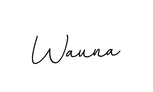 Make a beautiful signature design for name Wauna. With this signature (BallpointsItalic-DORy9) style, you can create a handwritten signature for free. Wauna signature style 11 images and pictures png