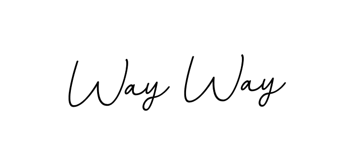 How to make Way Way name signature. Use BallpointsItalic-DORy9 style for creating short signs online. This is the latest handwritten sign. Way Way signature style 11 images and pictures png