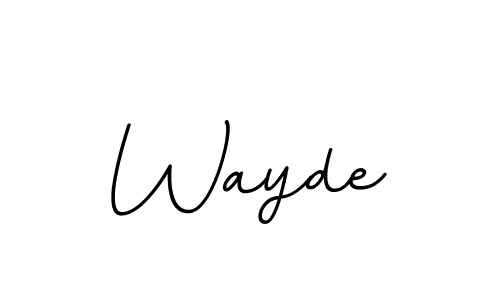 Create a beautiful signature design for name Wayde. With this signature (BallpointsItalic-DORy9) fonts, you can make a handwritten signature for free. Wayde signature style 11 images and pictures png